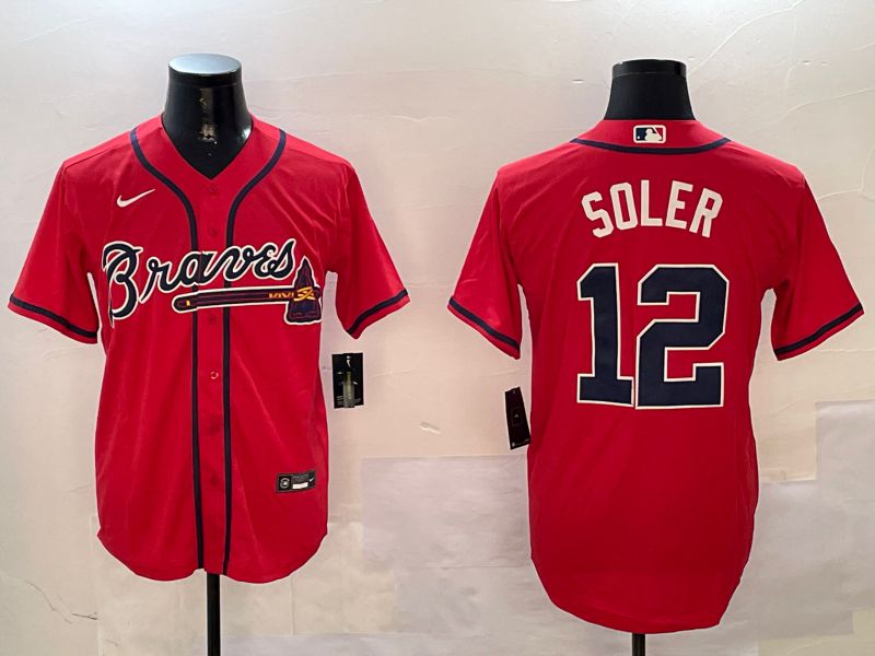 Men Atlanta Braves #12 Soler Red Game 2024 Nike MLB Jersey style 2->atlanta braves->MLB Jersey